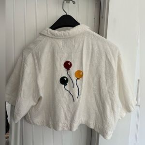 Fashion Brand Company Los globos crop blouse